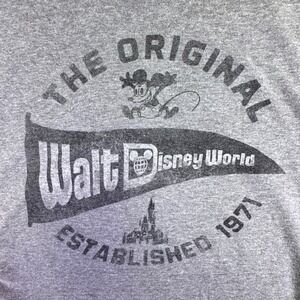 Official Disney Parks Mickey Mouse Shirt Men's Large Walt Disney World 1971 Grey
